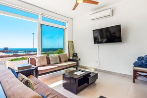 TV - Impressive dog-friendly villa with beach views, outdoor pool, patio, streaming (Rosarito)