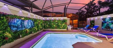 Outdoor pool, a heated pool
