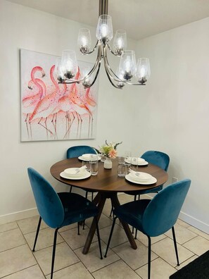 Apartment, 2 Bedrooms, Accessible, Fireplace | Dining room - Modern Comfort in Edmonton's Heart, 2 Bedroom Apartment (Edmonton)