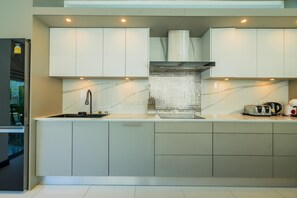 Fridge, microwave, oven, stovetop - Villa Destiny, 4 Bed Private Pool, Near Beaches (Tambon Rawai)