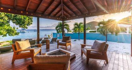 Modern Beachfront Villa 4BR + Infinity Pool & Direct White Bay Access BVI