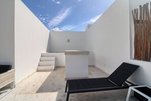 Terrace/patio - Aldea Zama condo with rooftop pool, private balcony, & great location (Tulum)