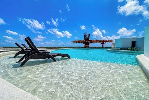 Pool - Aldea Zama condo with rooftop pool, private balcony, & great location (Tulum)