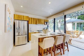 Private kitchen - 2-story apt with private pool, balcony, patio, outdoor dining area, gym, W/D, AC (Tulum)