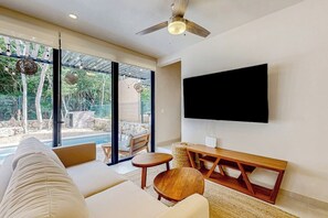 TV, ping pong - 2-story apt with private pool, balcony, patio, outdoor dining area, gym, W/D, AC (Tulum)
