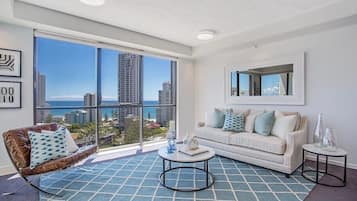 Lägenhet - 2 sovrum - balkong - havsutsikt | Vardagsrum