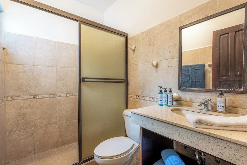 Hair dryer, towels