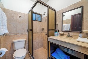 Hair dryer, towels
