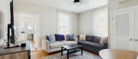 TV, DVD player, books