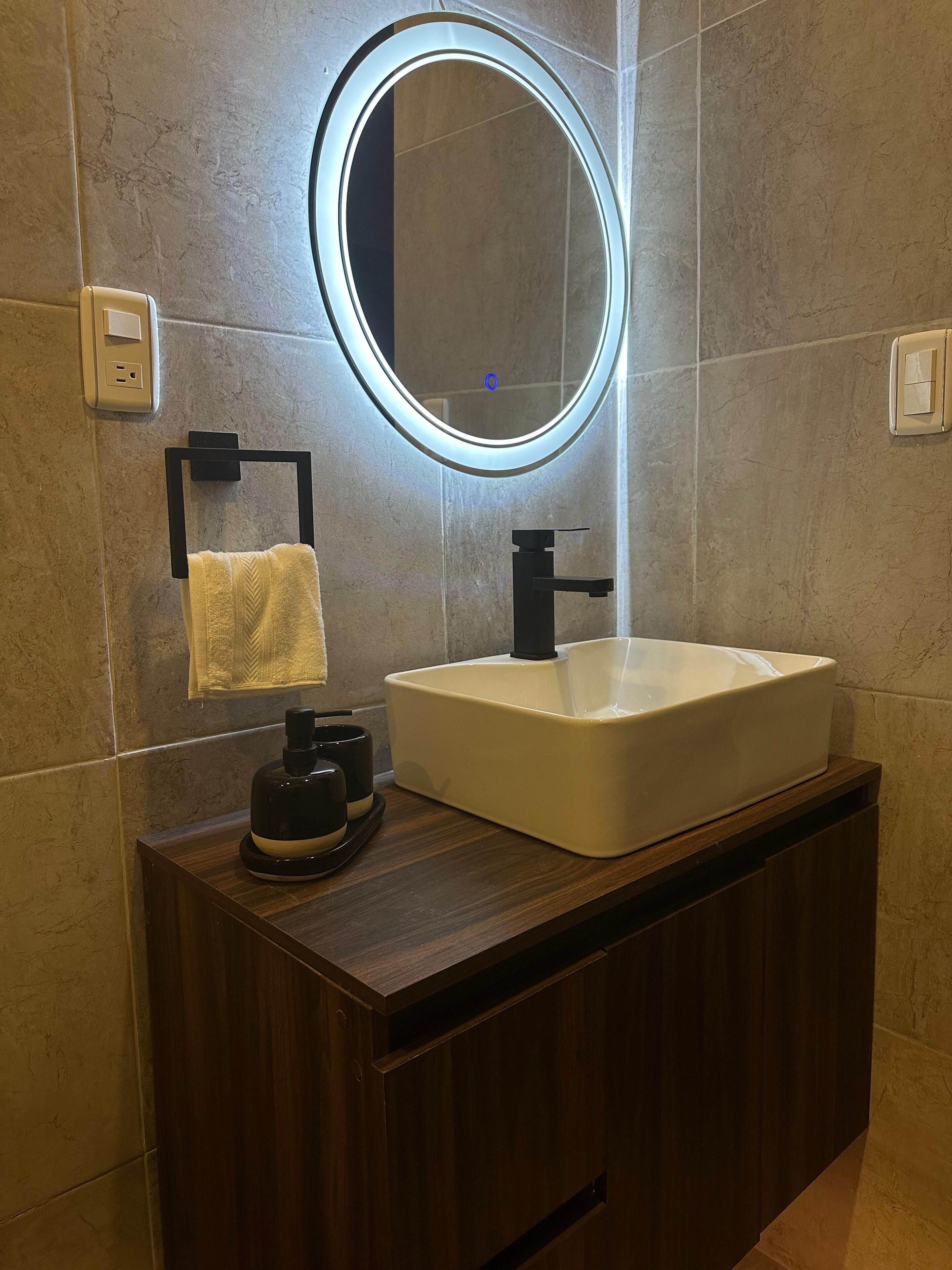 Towels, soap, toilet paper