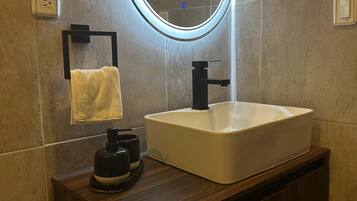 Towels, soap, toilet paper