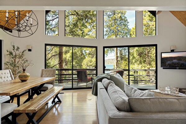 Smart TV, fireplace, video games, foosball