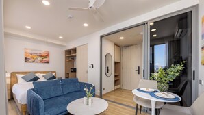 Studio – comfort, 1 soverom, balkong, bakgårdsutsikt | Allergitestet sengetøy, strykejern/-brett og wi-fi (inkludert)
