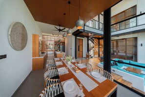 Grand Villa, 4 Bedrooms, Pool View | In-room dining - Casa Esquina - East Wing (Canggu)