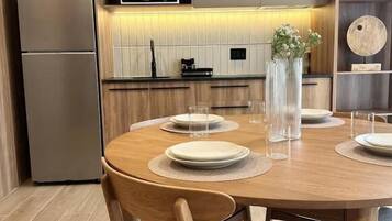 Comfort Apartment, City View | Private kitchen