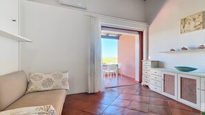 TV - Studio Apartment 'Monolocale Porto Sole N 4' with Sea View, Private Terrace and Air Conditioning (Arzachena)