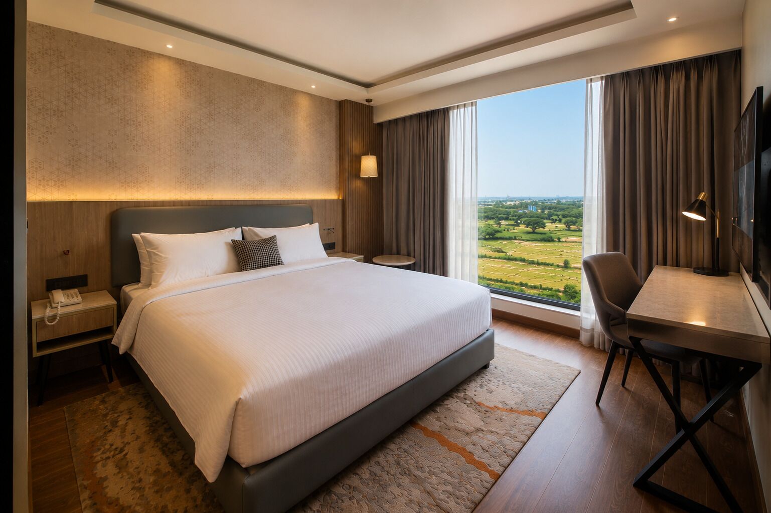 Minibar, blackout curtains, soundproofing, iron/ironing board