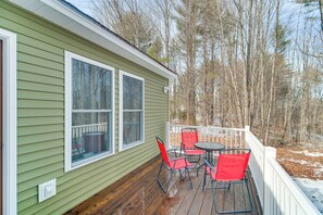 Outdoor dining - Waterfront Home w/ Access to Lake Anasagunticook! (Canton)