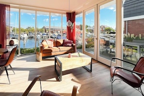 Living Room - Waterfront Home w/ Terrace for 6 (Uitgeest)