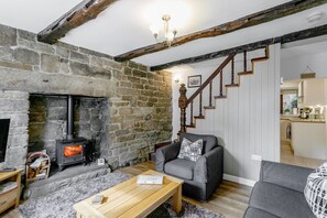 Fireplace - Weavers Cottage, Heptonstall (Hebden Bridge)