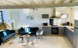 Living area - Gîte Les Oiseaux near Utah Beach (Brucheville)