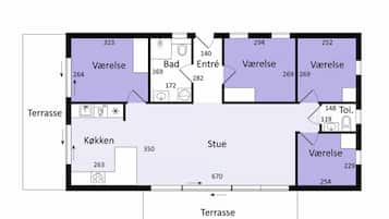 House, 3 Bedrooms, Terrace, Garden View | Floor plan
