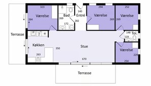 House, 3 Bedrooms, Terrace, Garden View | Floor plan - Stylish Cottage Near Beach, Cliff and Harbour Life (Rodvig Stevns)