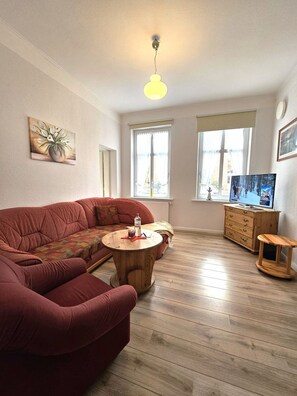TV, stereo - Marina - Whg. 1 - Apartment Marina Whg. 1 - 50 m² with terrace, 300 m to the beach (Wyk auf Föhr)