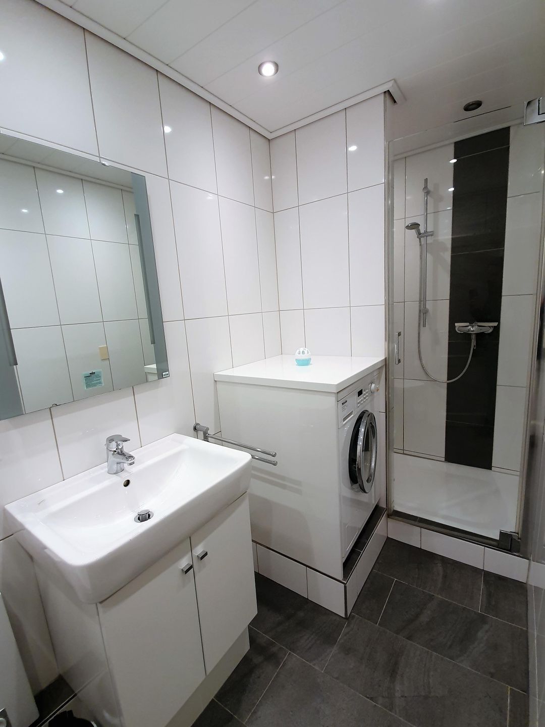 Een douche, een haardroger