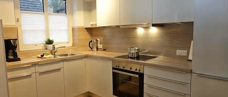 Fridge, oven, stovetop, dishwasher