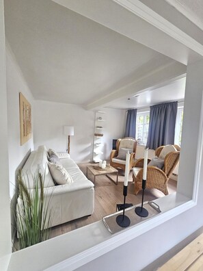 TV, stereo - Uijs Hüs - Allergy-friendly vacation home Uijs Hüs with garden & terrace in (Borgsum)