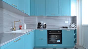 Apartment, City View | Private kitchen