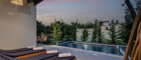 A heated pool