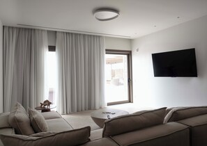 Living area - Luxury Mykonos Villa with Private Pool and Stunning Sea Views (MYKONOS)