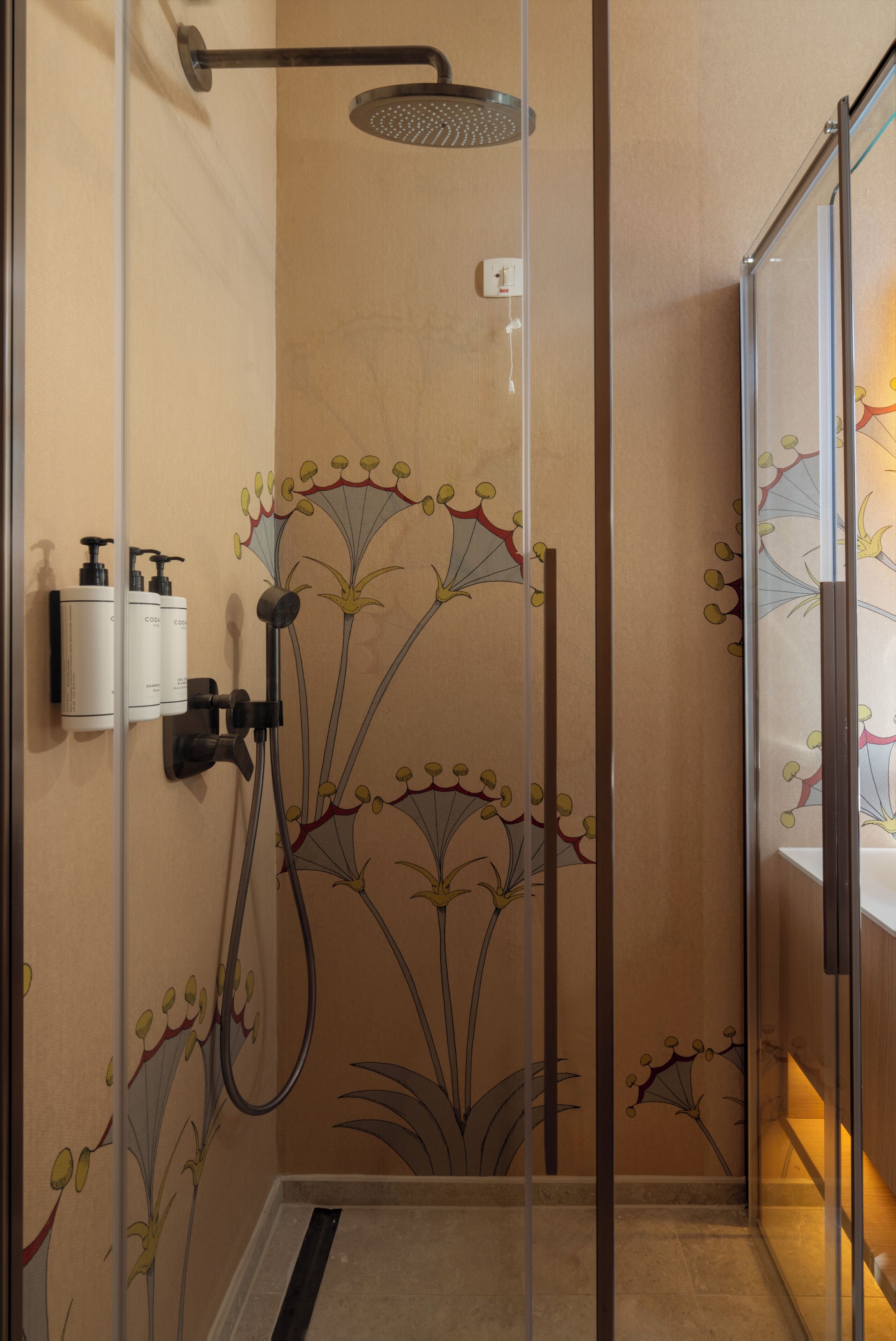 Habitación básica doble | Baño | Ducha, artículos de higiene personal gratuitos y secador de pelo