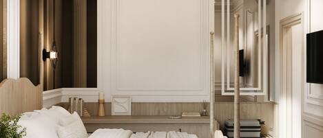 Chambre classique double ou avec lits jumeaux | Literie hypoallergénique, coffre-fort, bureau, accÚs au Wi-Fi (inclus)