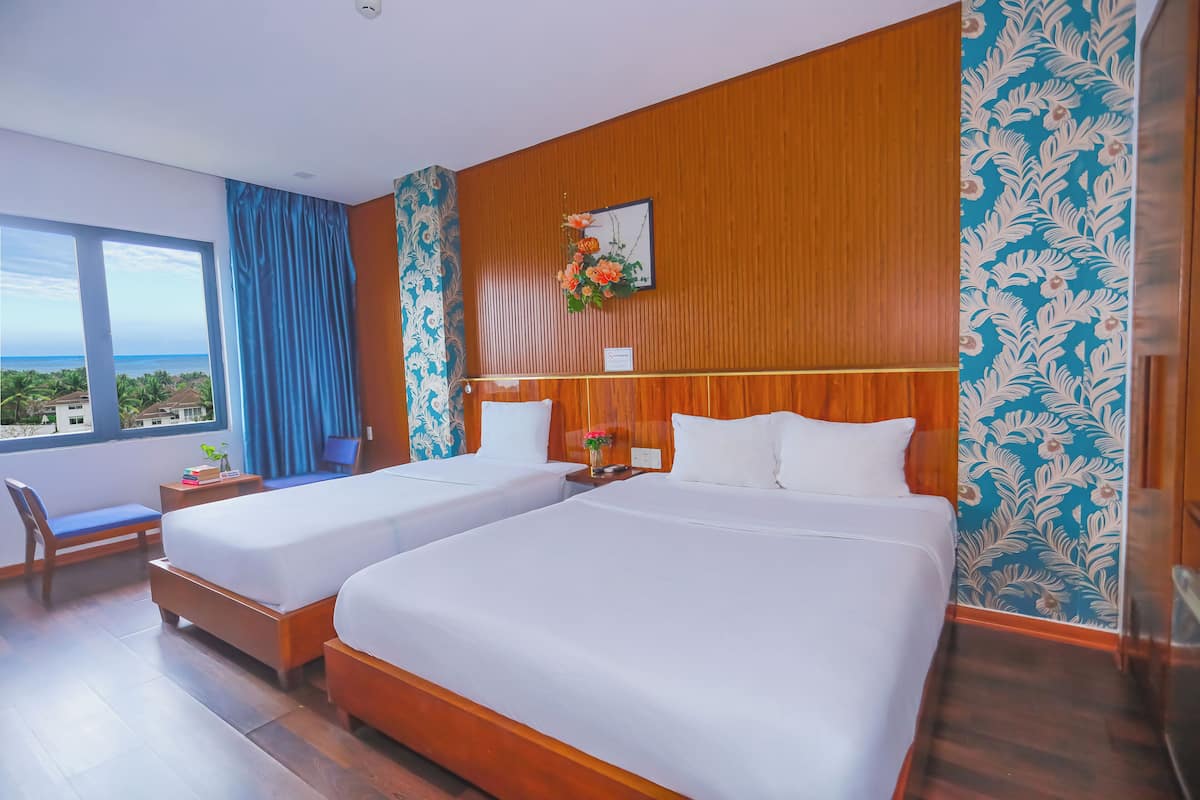 Habitación cuádruple, vista al mar