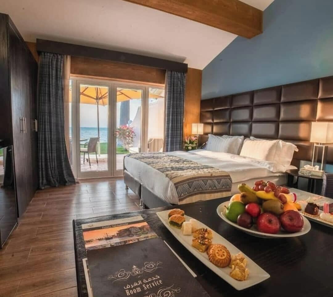 Quarto casal luxo, vista para a praia