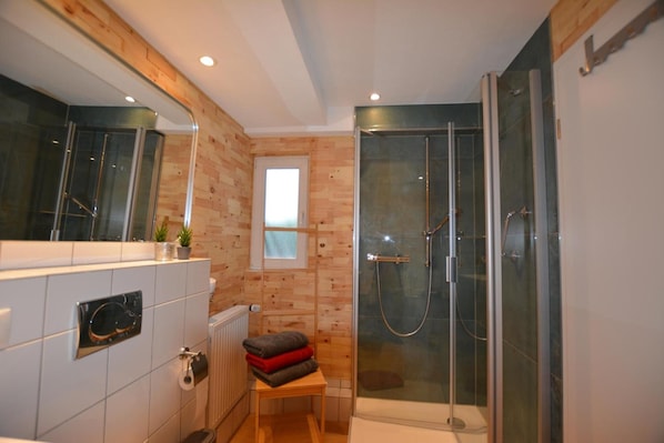 Shower, hair dryer