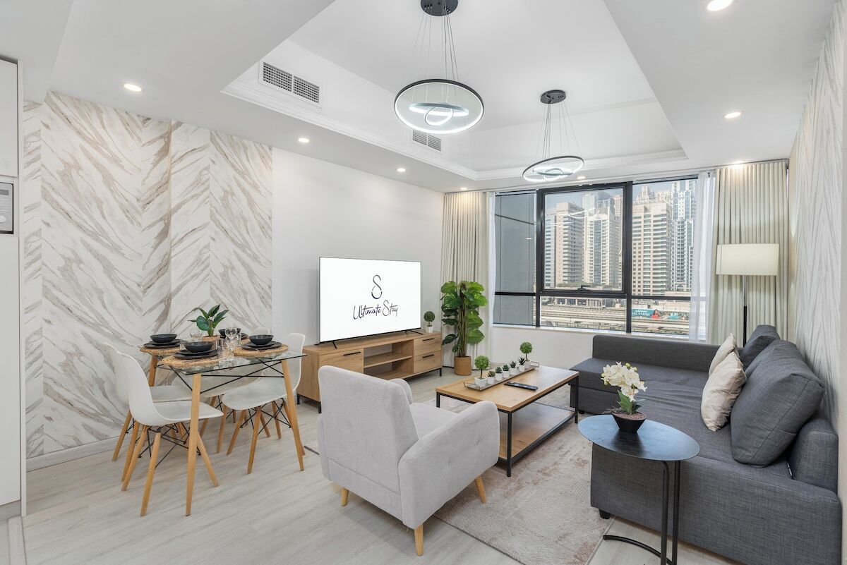 Spacious living room — perfect for long stays