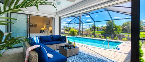 A heated pool