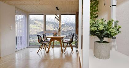 holiday apartment with terrace, garden and panoramic view