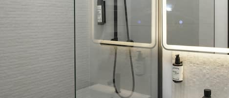 Shower, hair dryer