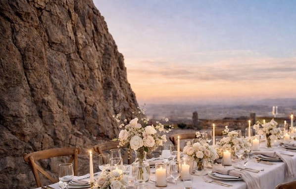 Espace de banquet Ă lâextĂ©rieur