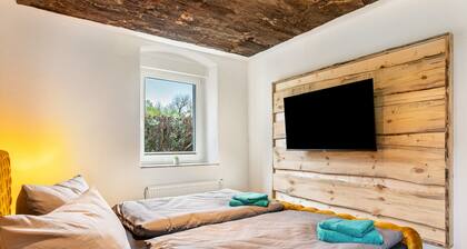 Appartement dans la « Herrenhaus Auerbach oberen Teils » â piscine, terrasse, jardin, Wi-Fi