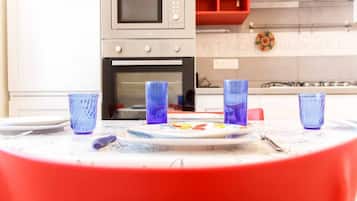 Fridge, microwave, dishwasher