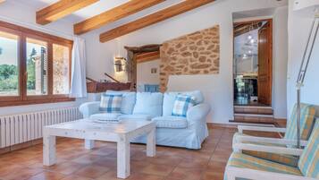 Cottage, 2 Bedrooms, Terrace, Garden View | Living area | 32-inch LCD TV with cable channels