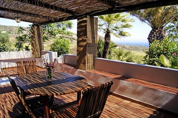 Family Apartment, Sea View | Outdoor dining