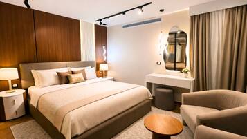 Free minibar, in-room safe, individually decorated