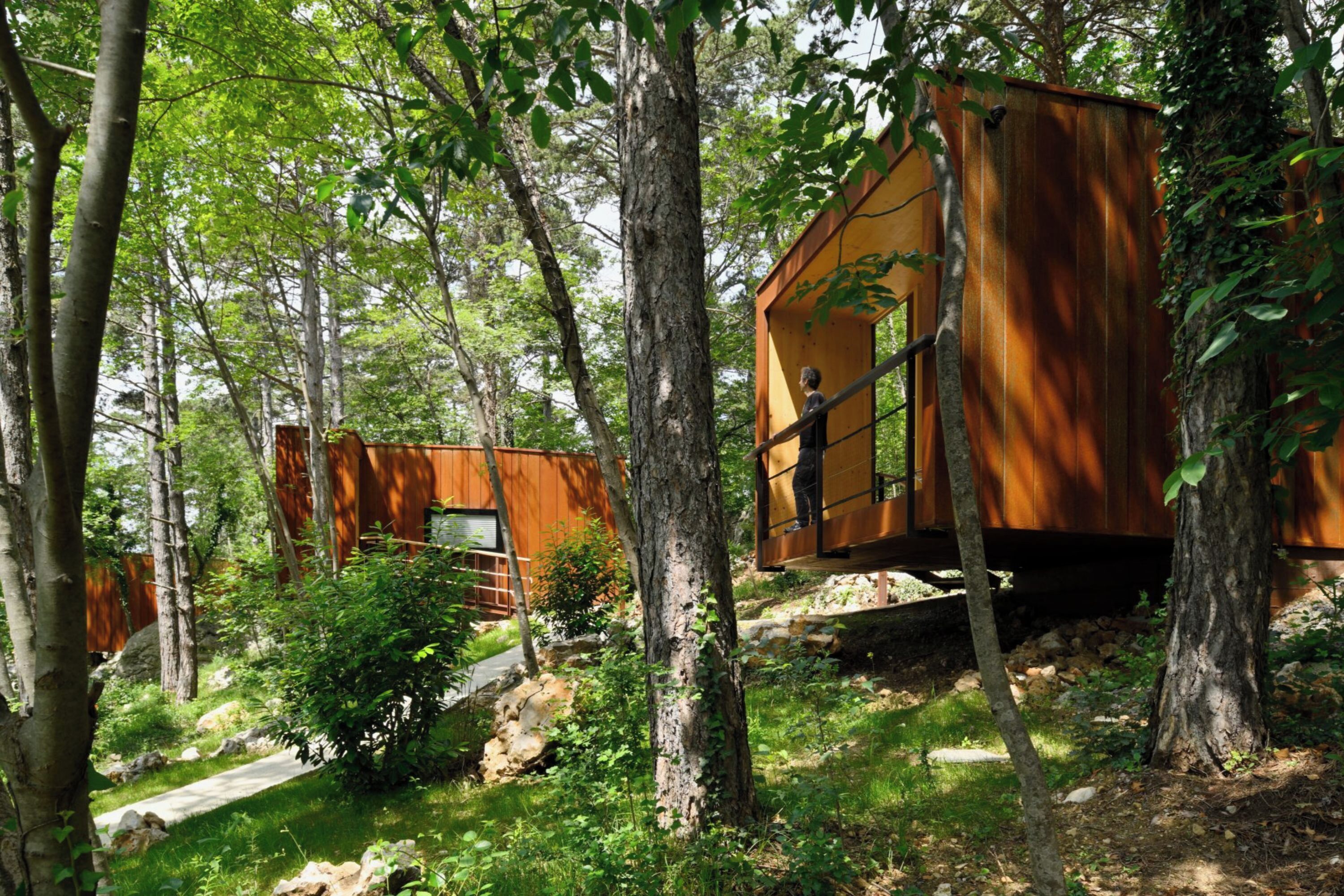 Luxury Mobile Home, Multiple Bedrooms, Mountainside (Theodosius Glamping Standard) | Property grounds